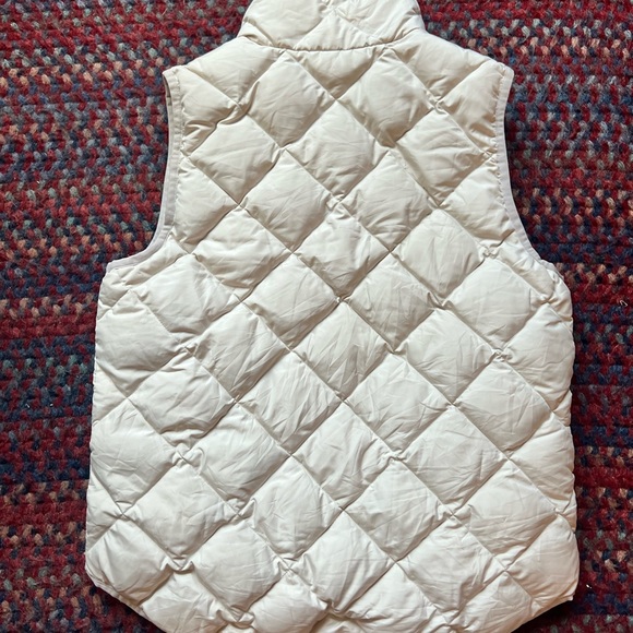 JCREW Cream Down Vest Size Small - Picture 2 of 5
